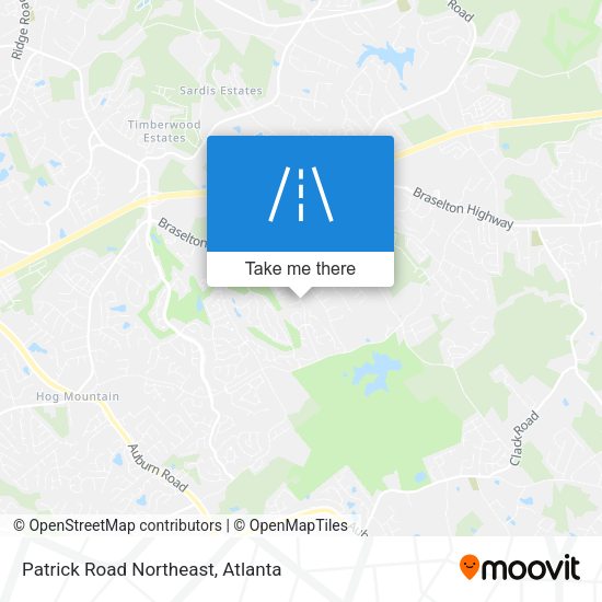 Patrick Road Northeast map