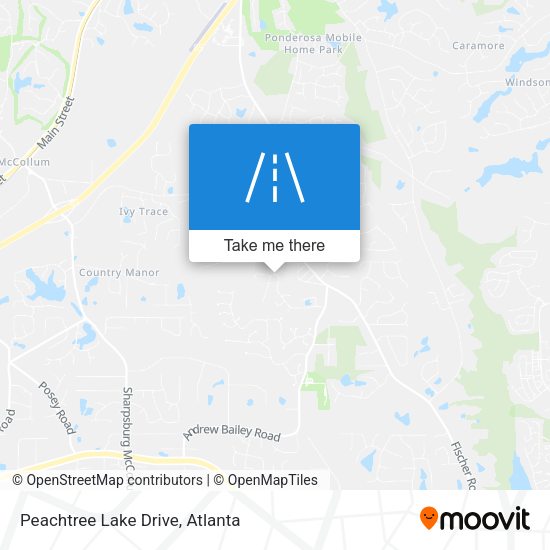 Peachtree Lake Drive map