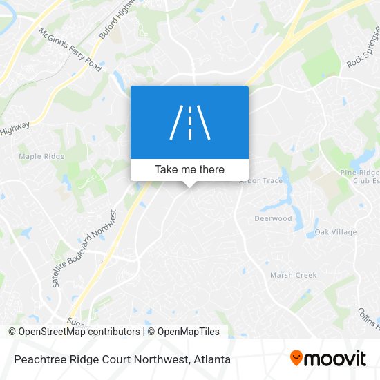Peachtree Ridge Court Northwest map