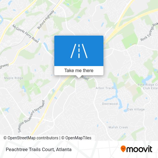 Peachtree Trails Court map