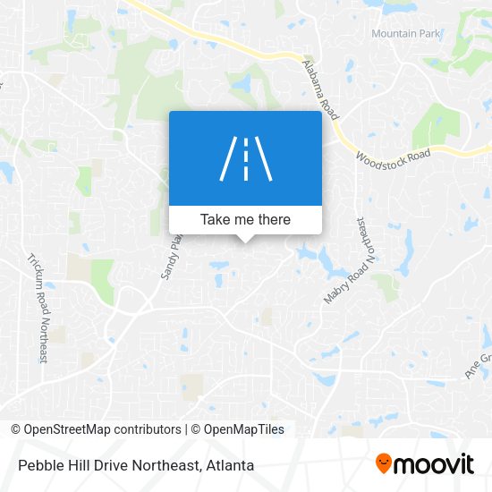 Pebble Hill Drive Northeast map