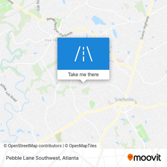 Mapa de Pebble Lane Southwest