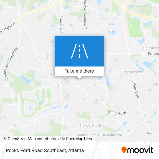 Peeks Ford Road Southeast map