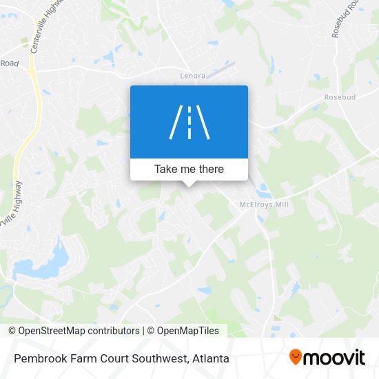 Mapa de Pembrook Farm Court Southwest