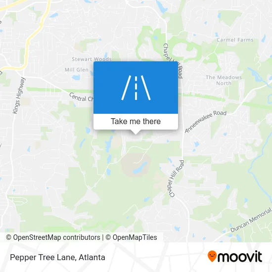 Pepper Tree Lane map
