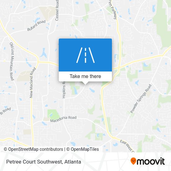 Mapa de Petree Court Southwest