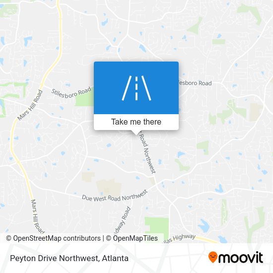 Peyton Drive Northwest map