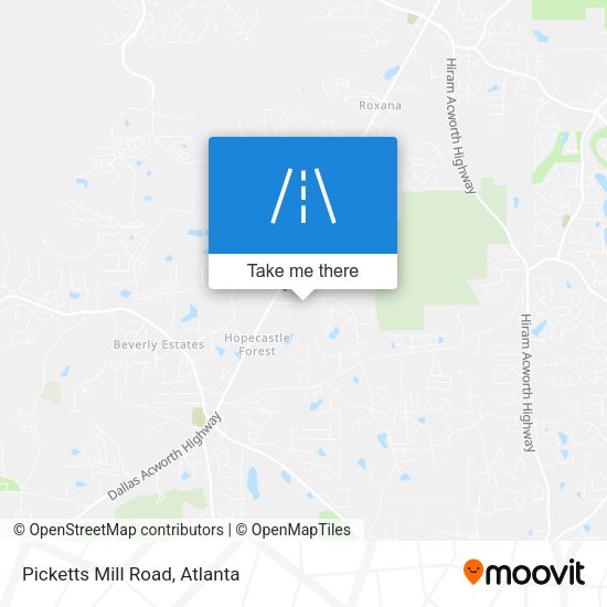 Mapa de Picketts Mill Road