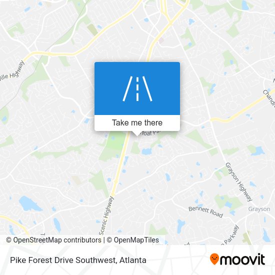 Pike Forest Drive Southwest map