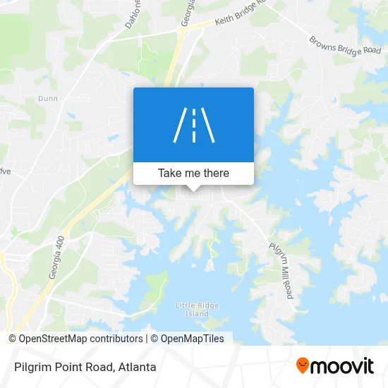Pilgrim Point Road map