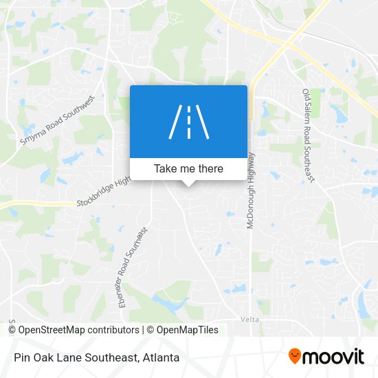 Pin Oak Lane Southeast map