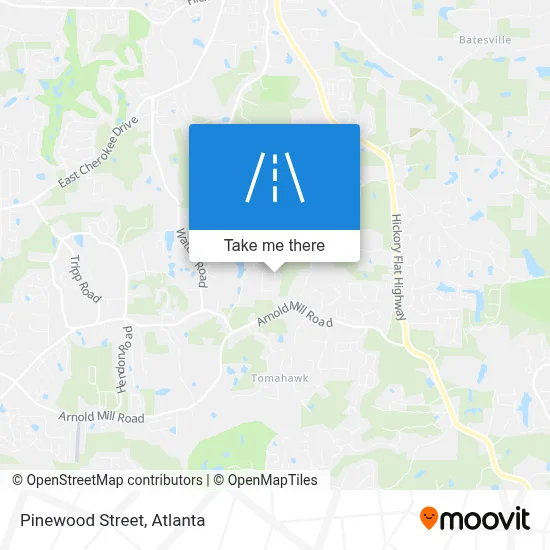 Pinewood Street map