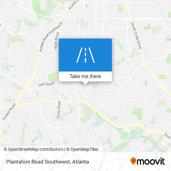 Plantation Road Southwest map