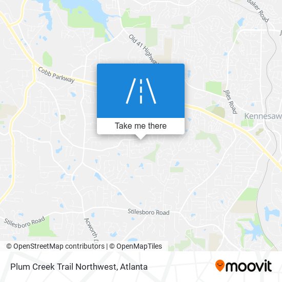 Plum Creek Trail Northwest map