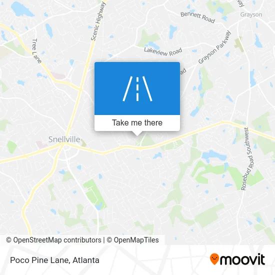 Poco Pine Lane map