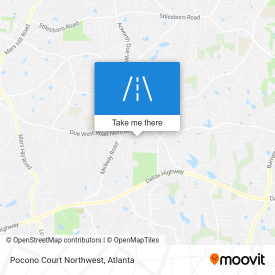 Pocono Court Northwest map
