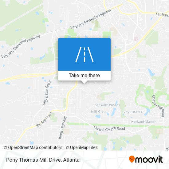 Pony Thomas Mill Drive map