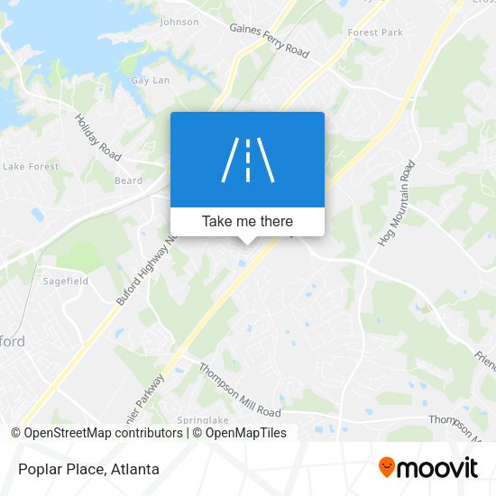 Mapa de Poplar Place