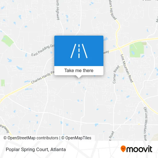 Poplar Spring Court map