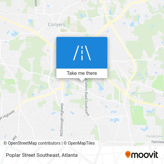 Poplar Street Southeast map