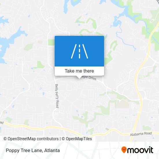 Mapa de Poppy Tree Lane