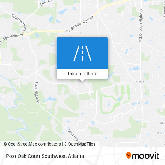 Post Oak Court Southwest map