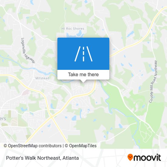 Mapa de Potter's Walk Northeast