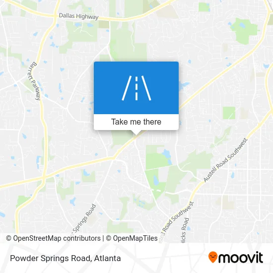 Powder Springs Road map