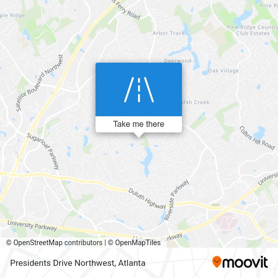 Presidents Drive Northwest map