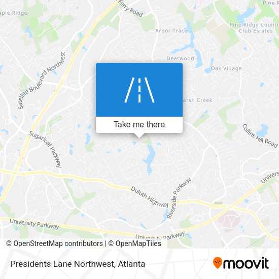 Mapa de Presidents Lane Northwest