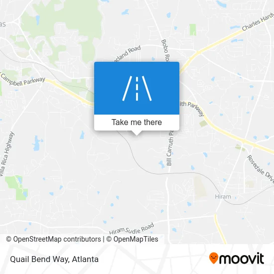 Quail Bend Way map