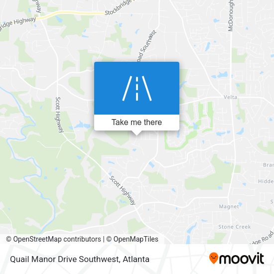 Mapa de Quail Manor Drive Southwest