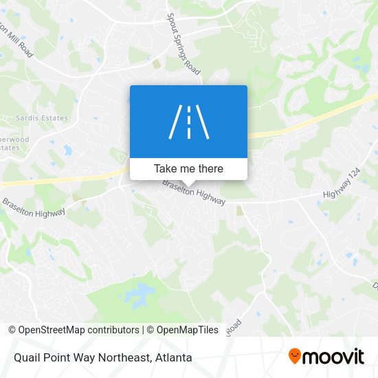 Quail Point Way Northeast map