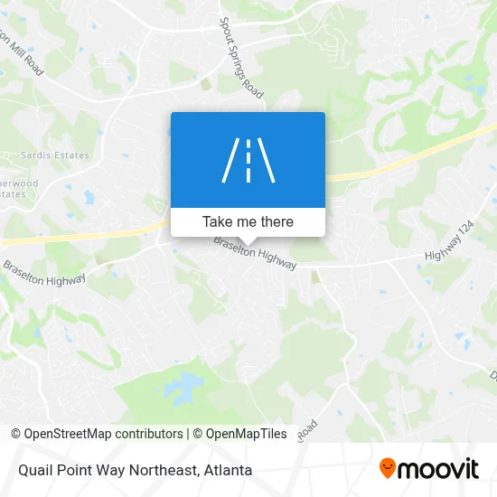 Quail Point Way Northeast map