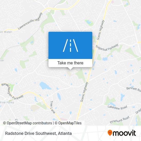 Radstone Drive Southwest map