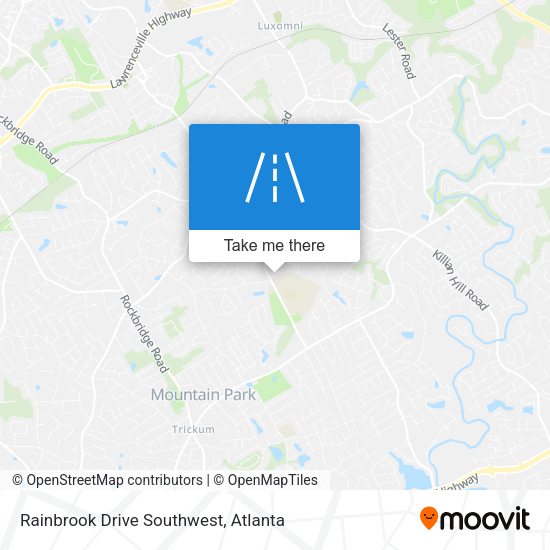 Rainbrook Drive Southwest map
