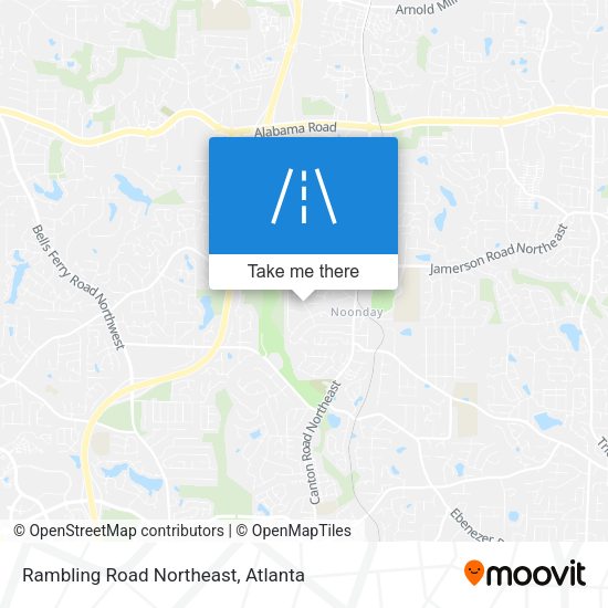 Rambling Road Northeast map