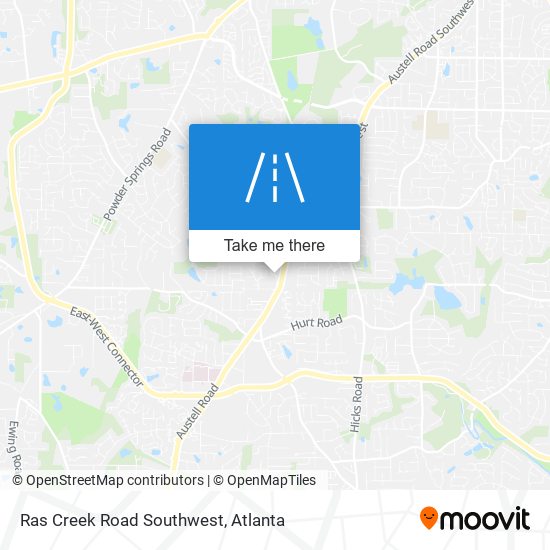 Ras Creek Road Southwest map