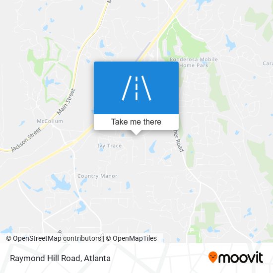 Raymond Hill Road map