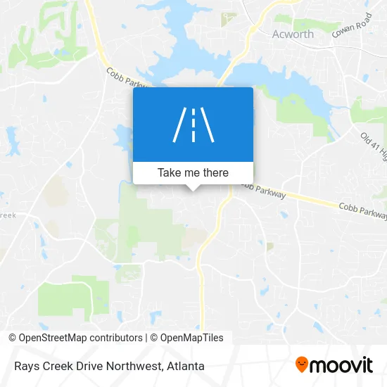 Rays Creek Drive Northwest map