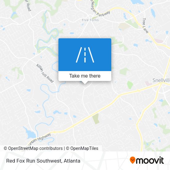 Red Fox Run Southwest map