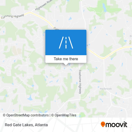 Mapa de Red Gate Lakes