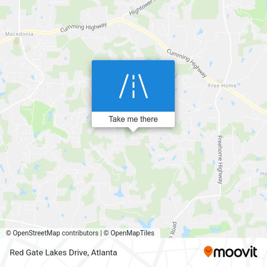 Red Gate Lakes Drive map
