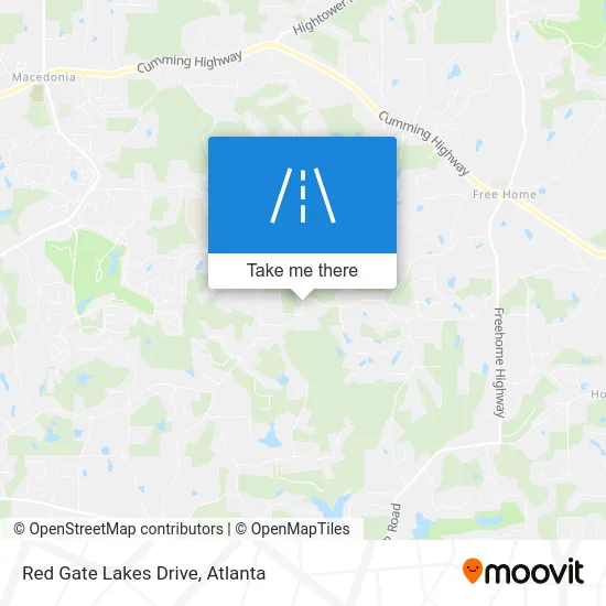 Red Gate Lakes Drive map