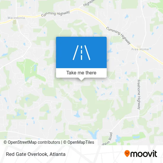 Red Gate Overlook map