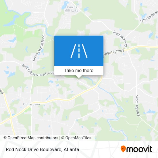 Red Neck Drive Boulevard map