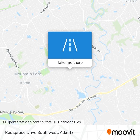 Redspruce Drive Southwest map