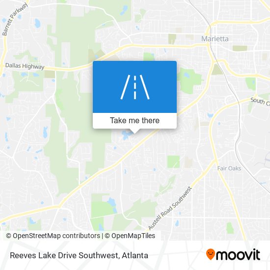 Mapa de Reeves Lake Drive Southwest