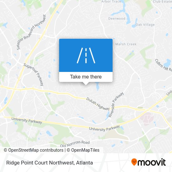 Mapa de Ridge Point Court Northwest