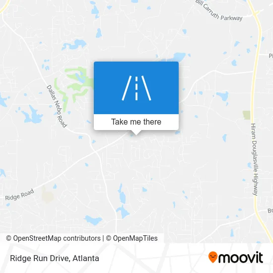 Ridge Run Drive map